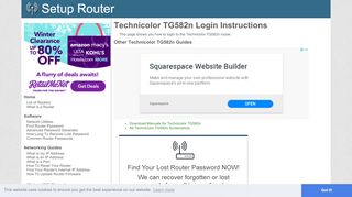 
                            9. Login to Technicolor TG582n Router - SetupRouter