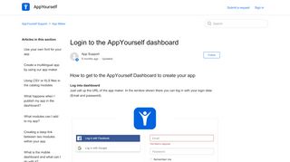 
                            4. Login to the AppYourself dashboard – AppYourself Support