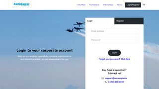 
                            5. Login to the company account - Aero Career