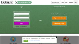 
                            2. Login to the First Tutors website | First Tutors