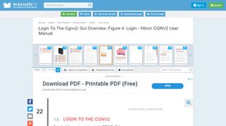 
                            7. Login To The ; Gui Overview; Figure 4: Login - Hitron CGNV2 User ...