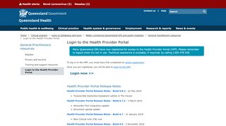 
                            7. Login to the Health Provider Portal | Queensland Health