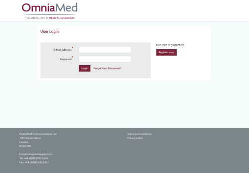 
                            13. Login to the Omniamed UK website - OmniaMed UK