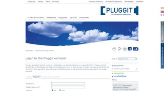 
                            4. Login to the Pluggit extranet - Pluggit