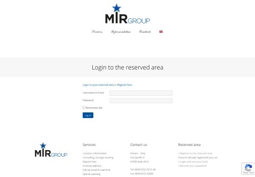 
                            4. Login to the reserved area | Mir Group