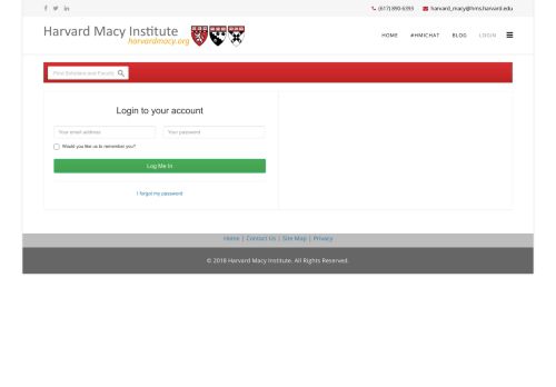 
                            8. Login to the site - Harvard Macy Institute