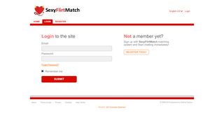 
                            5. Login to the site - Sexy Flirt Match