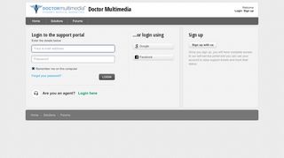 
                            13. Login to the support portal - Doctor Multimedia