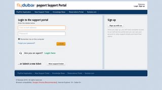 
                            4. Login to the support portal - payport Support Portal - FlyDubai