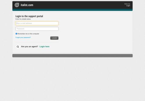 
                            5. Login to the support portal - Support : italist.com