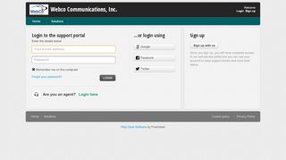 
                            3. Login to the support portal - Webco Communications, Inc. - ...