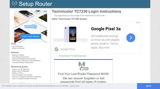 
                            12. Login to the Technicolor TC7230 Router - SetupRouter