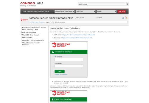 
                            7. Login to the User Interface,CDAS Password Manager | Comodo Dome ...