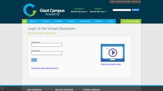 
                            11. Login to the Virtual Classroom | Giant Campus Academy
