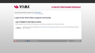 
                            4. Login to the Visma Spcs support community - Visma Spcs Forum