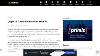 
                            10. Login to Tinder Online With Your PC - TechJunkie