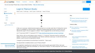 
                            8. Login to Titanium Studio - Stack Overflow