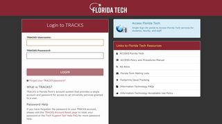 
                            11. Login to TRACKS - CAS – Central Authentication Service