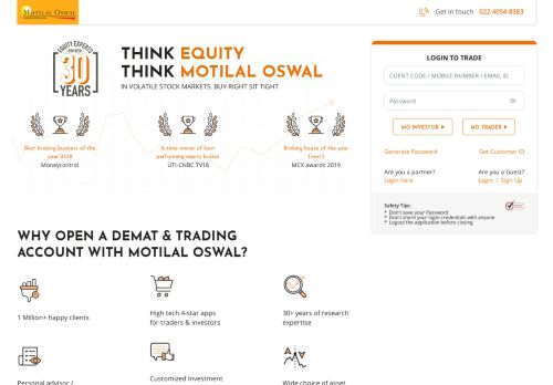 
                            3. Login To Trade(Forgot Password) - Motilal Oswal