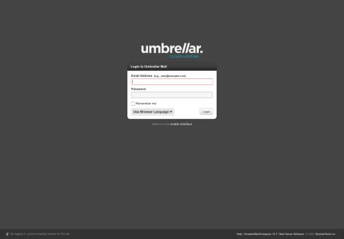 
                            2. Login to Umbrellar Mail