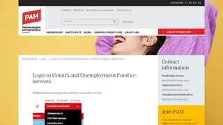 
                            13. Login to Union's and Unemployment Fund's e-services - PAM