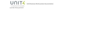 
                            7. Login to Unit4 Business World product documentation