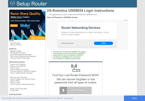 
                            13. Login to US-Robotics USR8054 Router - SetupRouter
