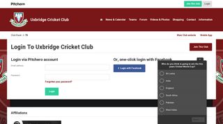 
                            2. Login to Uxbridge Cricket Club - Pitchero