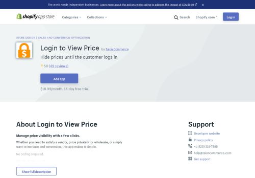 
                            6. Login to View Price – Ecommerce Plugins for Online Stores – Shopify ...