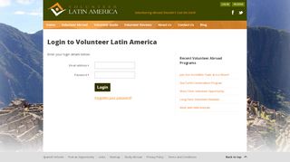 
                            12. Login to Volunteer Latin America