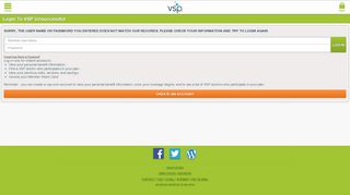 
                            3. Login To VSP Unsuccessful - VSP.com