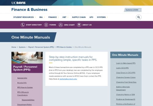 
                            10. Login to Web-based PPS | Accounting & Financial Services @ UC Davis