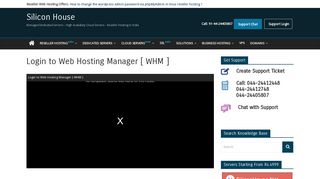 
                            8. Login to Web Hosting Manager [ WHM ] - Silicon House