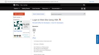 
                            9. Login to Web Site Using VBA - MSDN - Microsoft