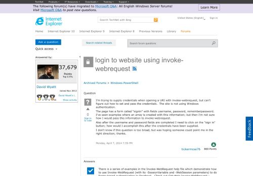 
                            4. login to website using invoke-webrequest - Microsoft