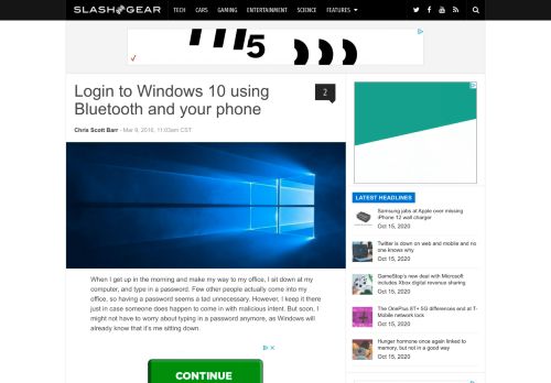 
                            7. Login to Windows 10 using Bluetooth and your phone - SlashGear