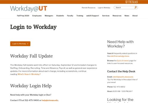 
                            11. Login to Workday | Workday | The University of Texas at Austin