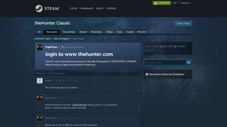 
                            5. login to www.thehunter.com :: theHunter Classic Help and Support