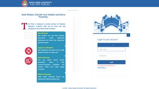 
                            8. Login to your account - Addis Ababa University