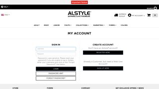 
                            4. Login to Your Account - Alstyle