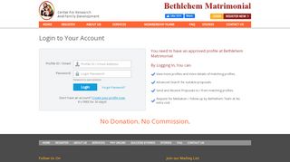 
                            10. Login to Your Account - Bethlehem Matrimonial