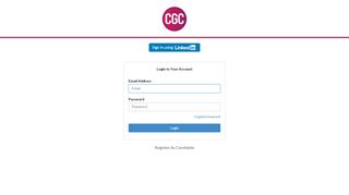 
                            12. Login to your Account - CGC Recruitment