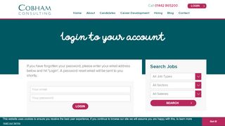 
                            6. Login to your account - Cobham Consulting