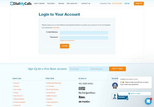 
                            2. Login to Your Account - DialMyCalls.com