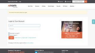 
                            9. Login to Your Account - eNomCentral - domain name, web ...