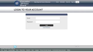 
                            8. Login to Your Account | Executive Advisory Board