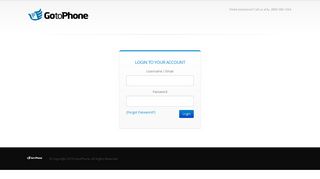 
                            1. Login to your account - GotoPhone