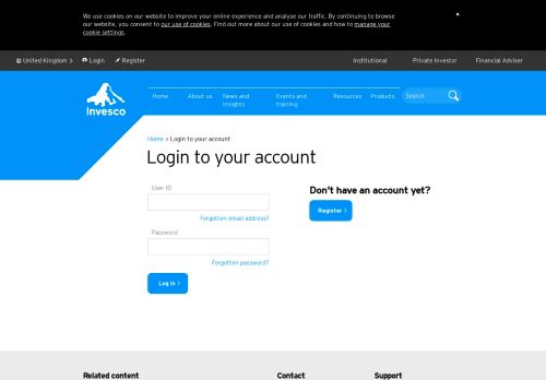 
                            1. Login to your account - Invesco