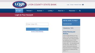 
                            10. Login to Your Account - Lyon County State Bank