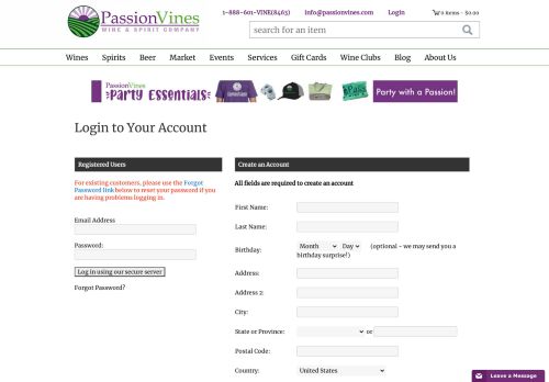 
                            7. Login to Your Account - Passion Vines